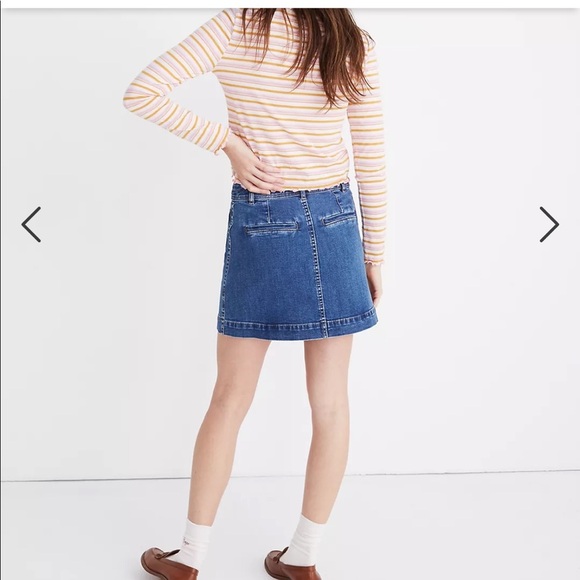 Stretch Denim A-Line Mini Skirt madewell - Picture 3 of 4
